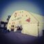 Marquee with an ice rink inside